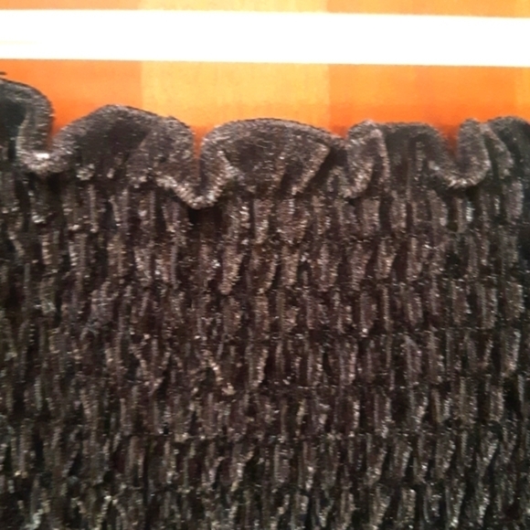 Girls George 6x black velvet dress short sleeve with silver bow casual or fancy - Picture 6 of 12